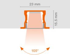 LED Strip Profiles Medium -PM04/UW/23X15,5/10/2