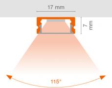 LED Strip Profiles Flat -PF04/U/17X7/12/2